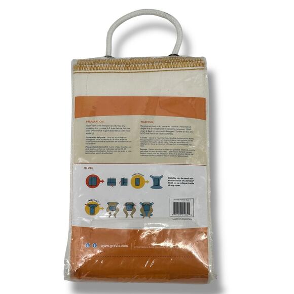 GroVia Prefold Cloth Diaper Insert Size 3 Infant Long Set Of Three Boy Girl - Picture 2 of 5